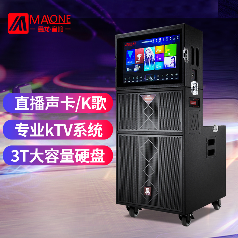 Manlong M-8808 with display intelligent square dance sound outdoor singing WIFI 21 5-inch network jukebox machine