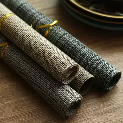 Table mat insulation, waterproof, oil-proof, anti-scalding pvc placemat Nordic Hotel Western food fabric plate bowl coaster home