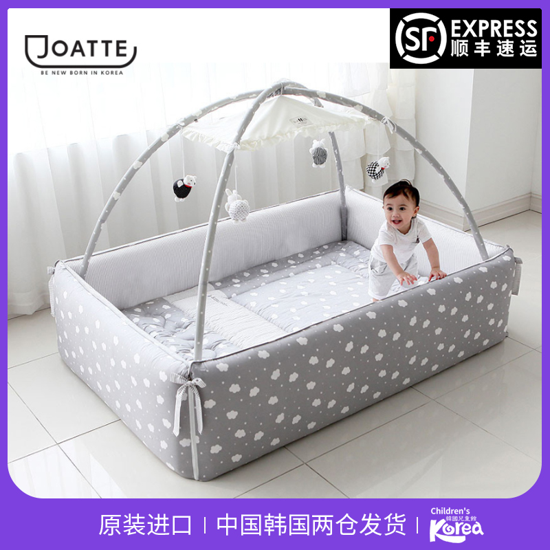 South Korea Aaejoa antibacterial crib splicing large bed Folding Child Bb Bed Waterproof Multifunction Newborn Cot