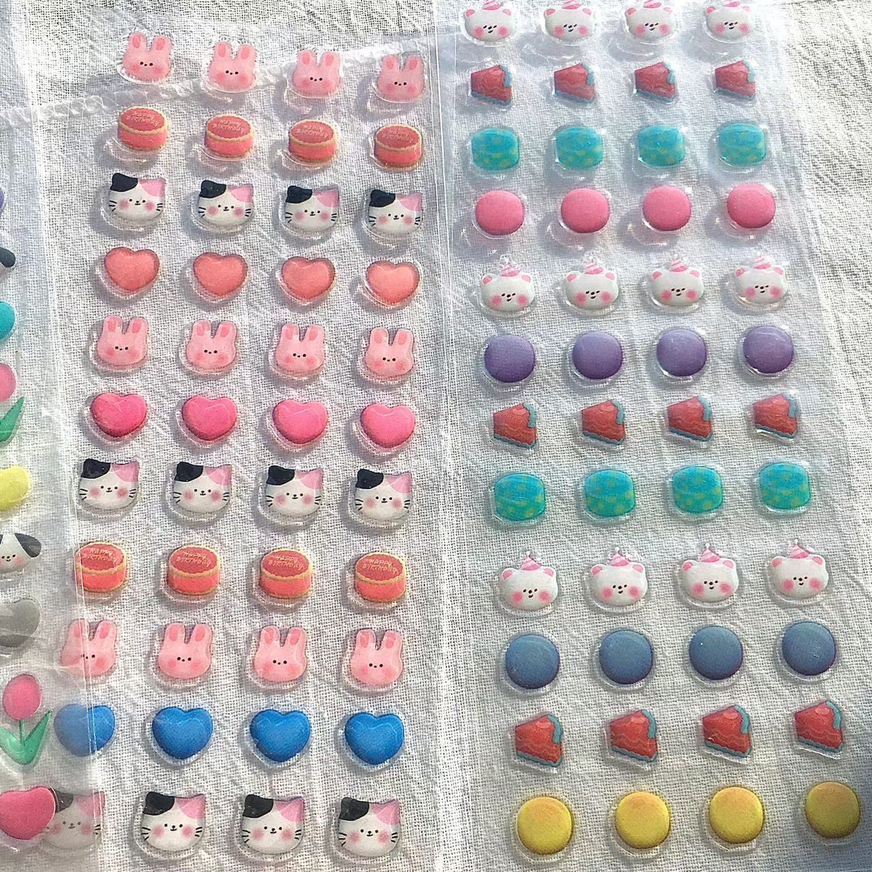 Milk thinking shop three-dimensional small sticker Korean ins girl heart mobile phone shell hand account decoration small sticker sticker