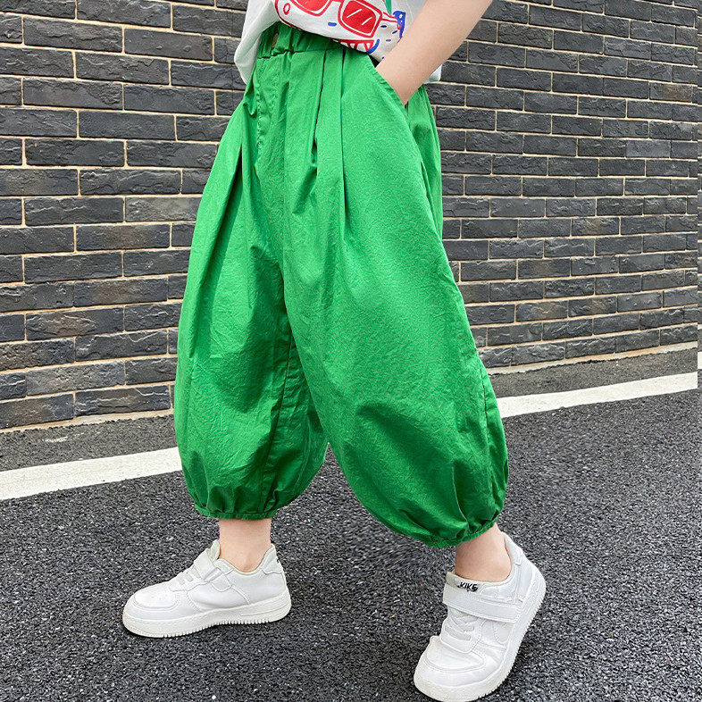 Boy pants Summer 2022 new children Summer loading baby Anti-mosquito pants thin Damp Children Suit Boy Light Cage Pants