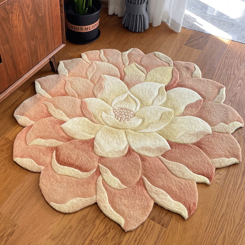 New Chinese Zen Style Zen Dance Buddhist Hall Lotus Carpet Living Room Meditation Bedroom Bedside Rug Dining Table Round Rug