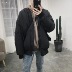 Áo cotton nam 2018 xu hướng mới phiên bản Hàn Quốc của cặp đôi đẹp trai đội mũ trùm đầu màu đen ngắn phần áo khoác mùa đông áo phao lông vũ Trang phục Couple