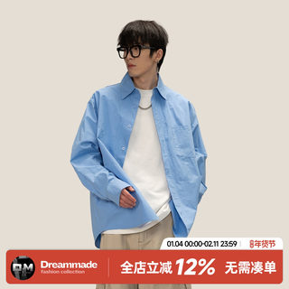 Dream made high-end silhouette casual long-sleeved shirt men's spring and autumn american fashion brand men's shirt jacket