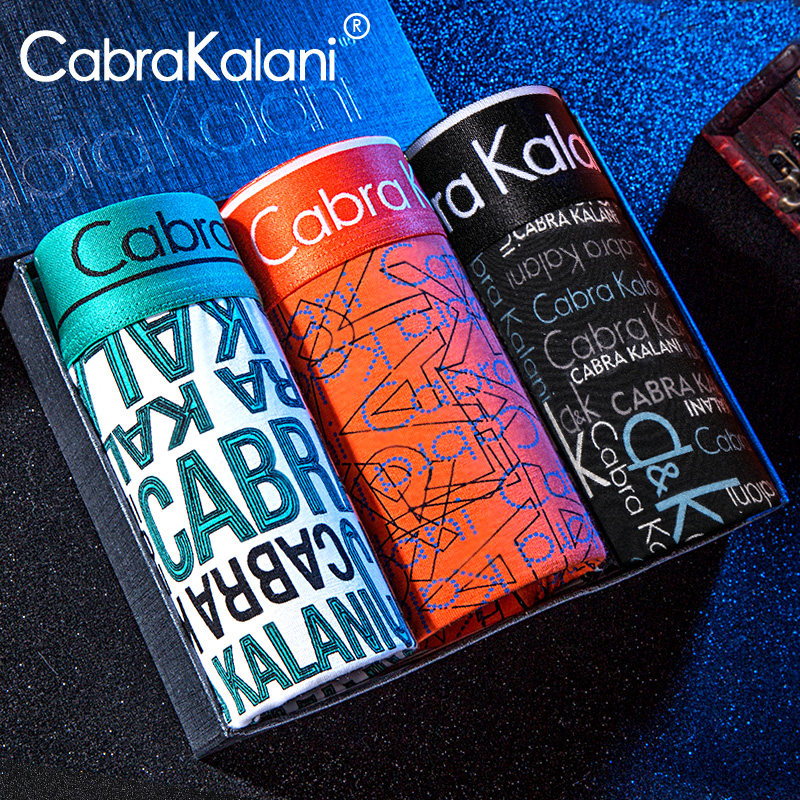 CabraKalani underwear men's modal four-corner printing youth tide antibacterial sweat-absorbing breathable thin pants