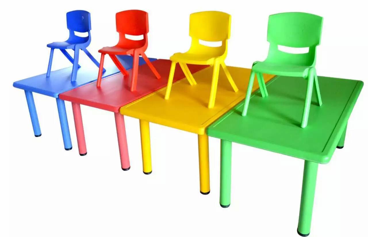 Kindergarten table children's table and chair set early education hosting plastic table rectangular baby home study desk