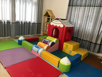 Childrens new software climbing and sliding combination early education center soft package crayon ball pool kindergarten honeycomb pool climbing bucket neutral