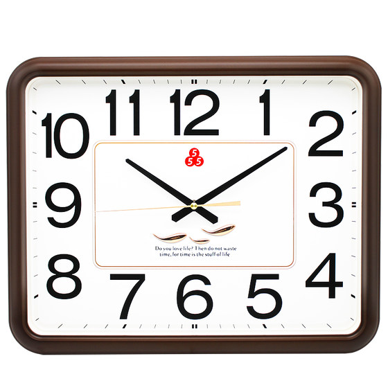 Sanwu Brand Living Room Wall Clock Quartz Clock Square Clock Home Wall Hanging Large Size Clock Simple Modern Elegant