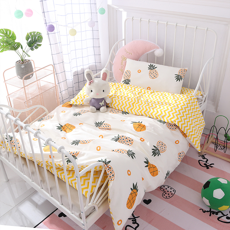 Kindergarten quilt three pieces of baby cot sleeve baby in garden supplies children nap for summer