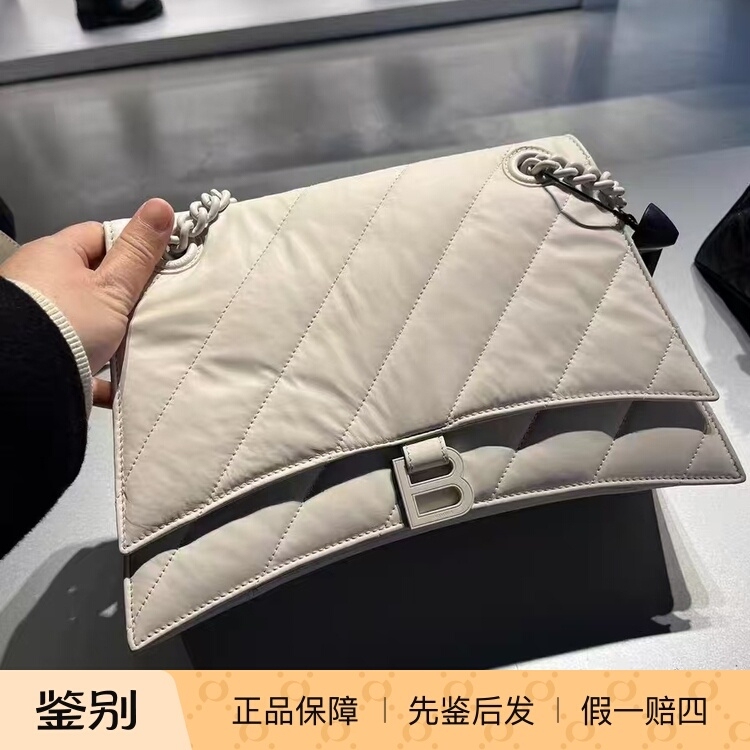 France Purchases Balenciaga Crush Chain Bag in Milk Tea Color, Medium Size Hourglass Bag 716393 France Purchases Balenciaga Crush Chain Bag in Milk Tea Color, Medium Size Hourglass Bag 716393