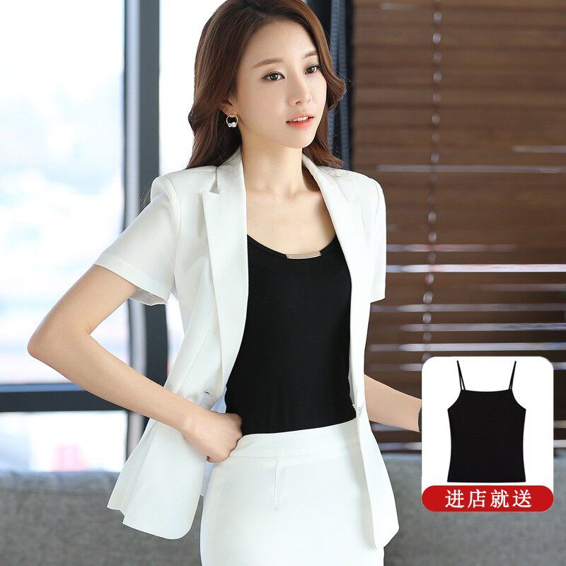 Korean temperament high-end professional suit female 2022 summer new Korean style fashion small suit jacket suit formal dress