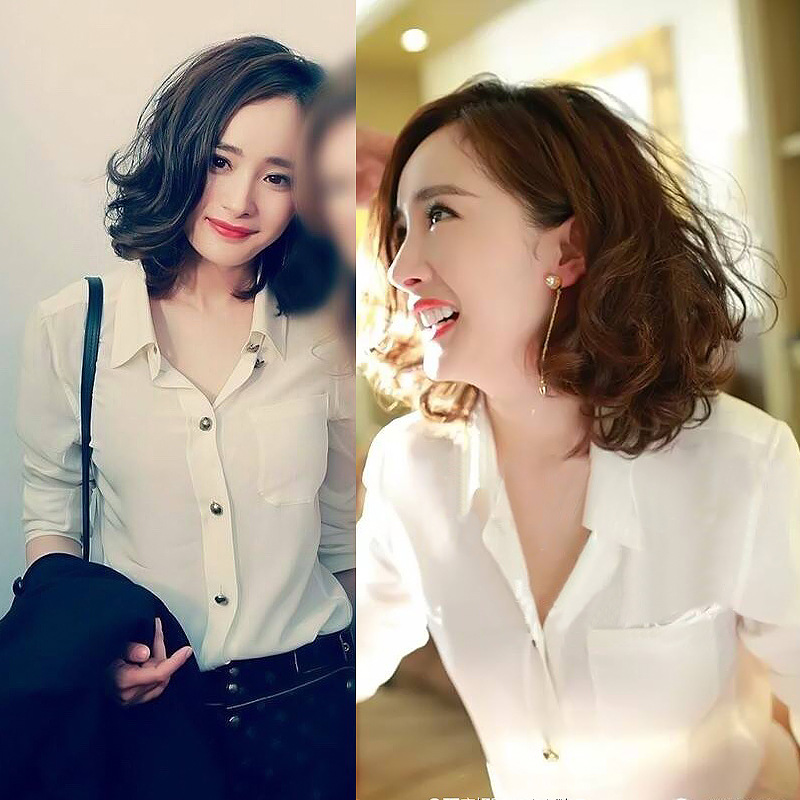 Outside wearing 100 Lap Professional Shirt Woman 2022 Chunqiu New Lean Foreign Pie Snowspun Blouse White Long Sleeve Shirt Tide