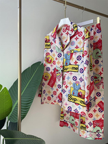 2021 New Comfortable Explosive Ice Silk Pajamas Female Net Red Fashion Thin Section Out Silk Sesame Street Homewear Trend