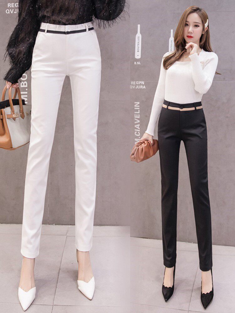 Workplace light wind repair suit suit women 2023 new Han edition fashion hundred high waist casual little feet Harlen pants