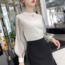 Premium Long Sleeve Chiffon Shirt Womens New 2022 Spring Autumn Korean Style Fashion Classy Tops Lantern Sleeve Western Style Shirt