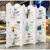 European-style screen partition fashion living room folding screen porch cabinet simple modern classical bedroom Lotus carved Hollow