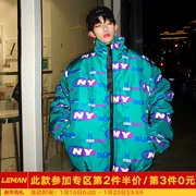 Leman Jin Jun Quần áo cotton dày mùa đông nam thương hiệu Hàn Quốc lỏng lẻo gió đôi bông áo khoác thời trang