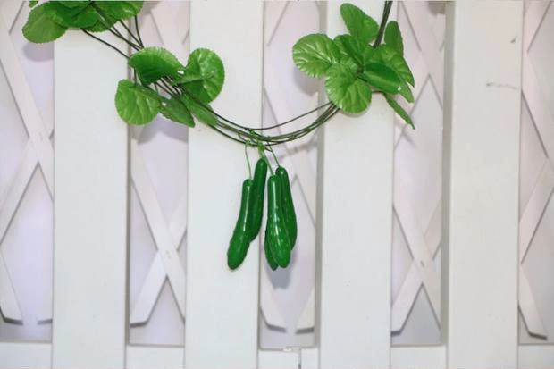 Mô phỏng cây mây nhỏ trang trí hoa nho Dây leo thực vật Dây leo hoa giả Trang trí bè trực tiếp - Hoa nhân tạo / Cây / Trái cây giả hạc hoa hồng đỏ