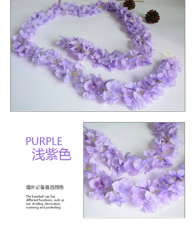 Hoa cẩm tú cầu mô phỏng, hoa lan, cây anh đào, hoa treo tường, hoa wisteria, hoa lụa, hoa giả, mây, trang trí đám cưới, dải hoa - Hoa nhân tạo / Cây / Trái cây đào giả