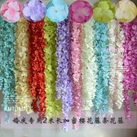 Hoa cẩm tú cầu mô phỏng, hoa lan, cây anh đào, hoa treo tường, hoa wisteria, hoa lụa, hoa giả, mây, trang trí đám cưới, dải hoa - Hoa nhân tạo / Cây / Trái cây đào giả