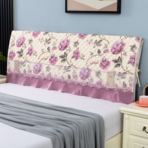 European bedside cover 1 8m bed fabric soft bag simple modern headgear 1 5m bed dust cover all-inclusive double bed