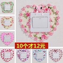 Switch protective cover switch fabric wall sticker living room European light socket decorative cover creative sticker modern simple