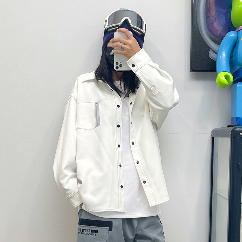 Men's and women's single-board double-board flat flower park freestyle ski shirt ski suit holding baby bag pants with outer wear