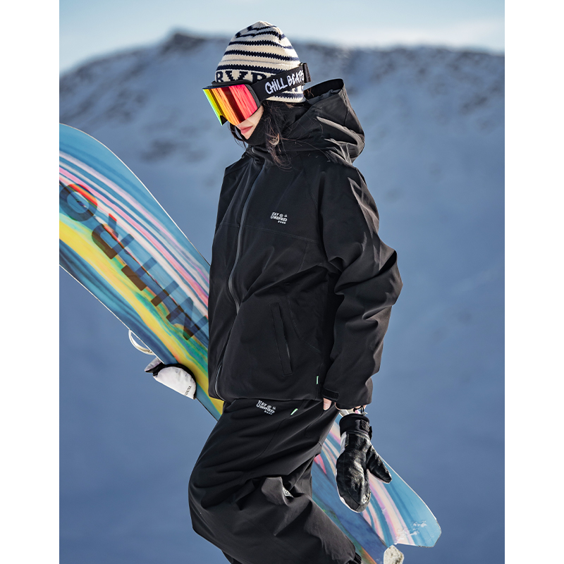 ジョンスノースキースーツレディースシングルボードスーツカップルメンズアメリカンルーズ防水暖かいスキーダブルボード