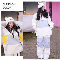 John snow mens and womens snowboard and double board ski clothing and ski pants suit the same DuPont cotton waterproof windproof and warm