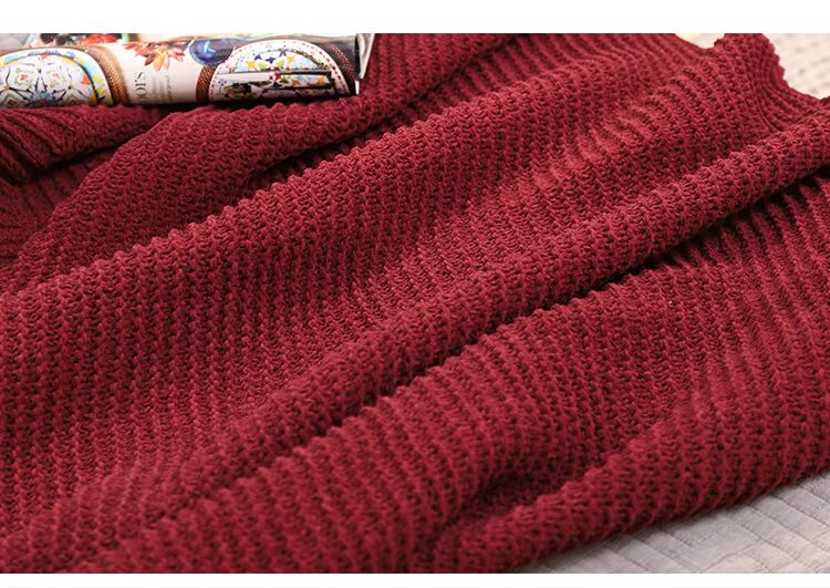 Nordic đơn giản rắn sofa màu chenille chăn giường bìa chăn ngủ trưa chăn mền thường đi xe khăn trang trí chăn bốn mùa - Ném / Chăn chăn lông cừu cho bé