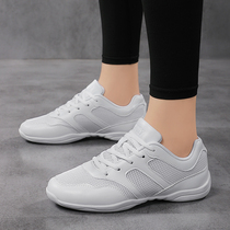 White broadcast gymnastics shoes soft-soled workshop shoes Jiamusi Square dance shoes aerobics group gymnastics shoes