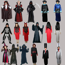 Halloween childrens costume boy vampire zombie evil devil clothes girl witch death ghost stage costume