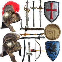 Ancient Roman warrior props knife weapon shield small dagger PU helmet Children samurai Ninja sword dagger simulation