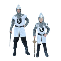 Childrens Day Parent-child suit Adult male COS Medieval Ancient Greek Knight clothes Roman warrior Warrior suit