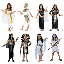 Childrens Day Stage Dress up Children Male COS Egyptian Pharaoh Prince Clothes Female Greek Princess Costume
