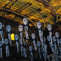 Halloween bar KTV mall decoration haunted house secret room escape horror funny mesh ghost hanging ghost hanging ghost pendant