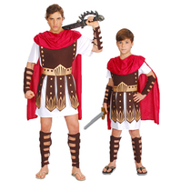 Christmas show costumes Adult men and women Ancient Roman warriors Gladiators Spartan Warrior clothes Children parent-child