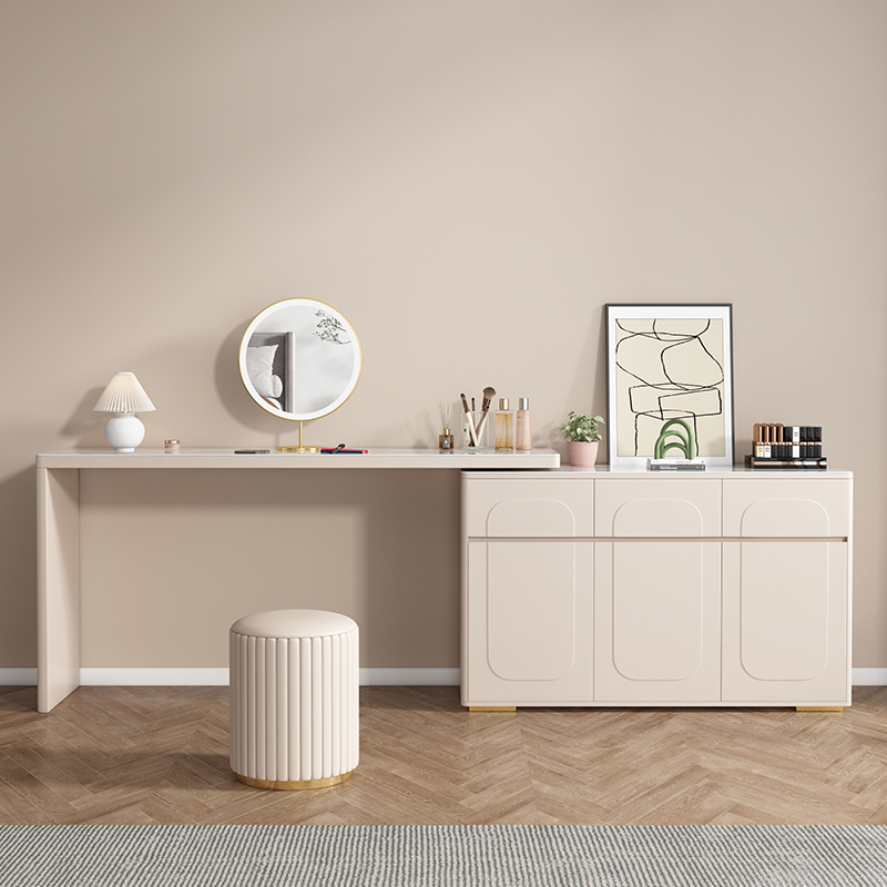 Light luxury dresser counter in a modern minimal bedroom dressing table deskTV cabinet corner collection locker