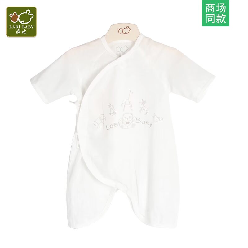 Quần áo trẻ em Rabbi 2019 mới gạc sơ sinh quai cotton mùa hè jumpsuit LREAA14804 - Áo liền quần bodysuit cotton cho bé