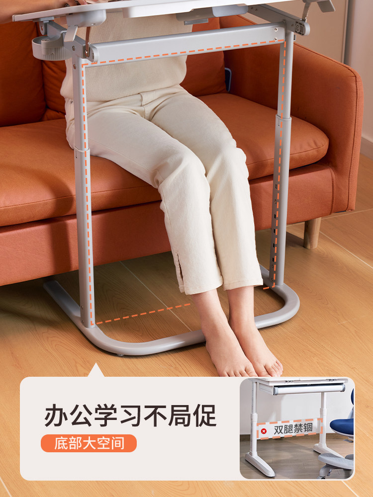 Saijing F3 Adjustable Computer Desk, Bedside Table, Movable Desk, Sofa Side Table, Simple Office Dedicated Laptop Desk, Light Luxury Study Table, Small Size Single-Person Computer Desk for Bedroom Home Use