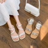 Летняя подходит с юбкой, сандалии, обувь, туфли, французский стиль, мягкая подошва, против усталых ног, большой размер