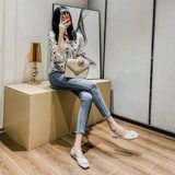 Летние стильные туфли 2025 с открытым носком для женщин, универсальные нежные туфли для вечернего бриза, туфли на плоской подошве, женская обувь большого размера от 41 до 43