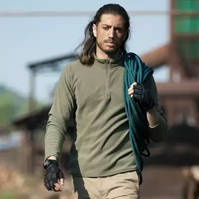 Freeman wind Walker generation tactical fleece men cardigan velvet Cotton T base shirt coat