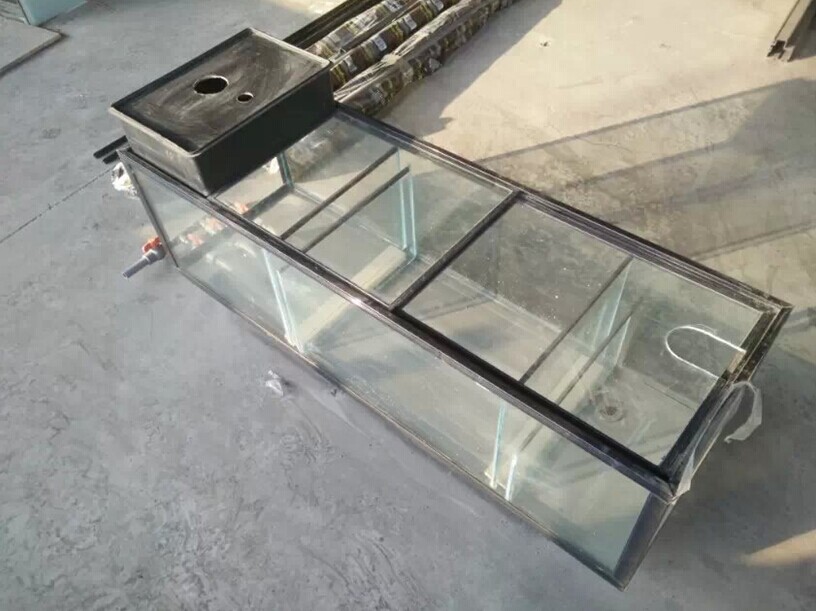 Fish tank dry and loose separation box overflow box leakage box filtration equipment Red dragon bottom filter box equipment