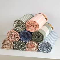 Class A cotton summer cool quilt four-piece set of dyed water washing cotton summer cotton cotton Xinjiang cotton quilt single student