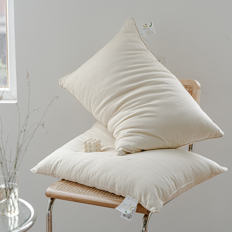Soft and soft Oh ~ Japanese full cotton small jacquard Soft pillow Home Single double pillow core No deformation partial soft pillow