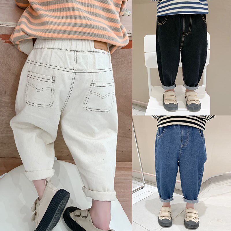 Bala Bala Spring Dress Boy Jeans Boy Clothing Fried Street Pants Thin Korean version Boomers Children's spring and autumn long pants