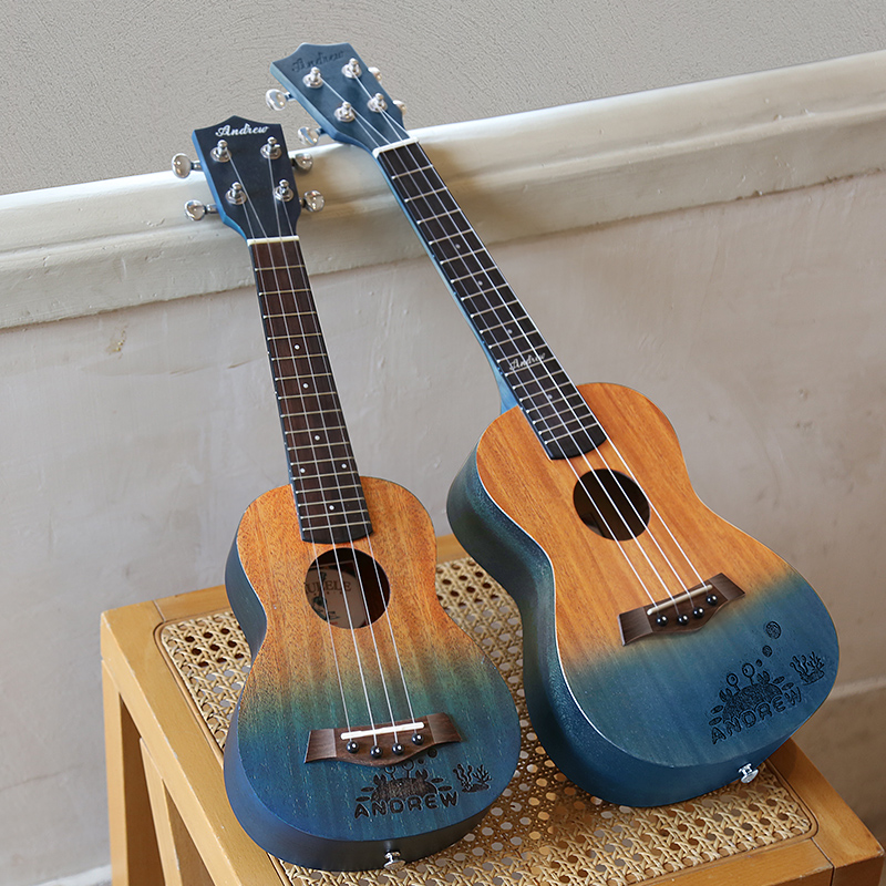 andrew andrew peach heart 23 inch blue uk ukulele little guitar student beginner ukulele