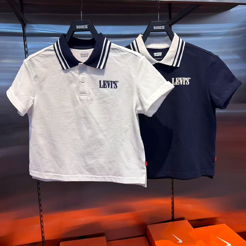 Levi's Polo Shirt 26Th Summer Model for Men, Women, and Children Loose-Fitting Lapel Short-Sleeved T-Shirt Lv2622040 Levi's Polo Shirt 26Th Summer Model for Men, Women, and Children Loose-Fitting Lapel Short-Sleeved T-Shirt Lv2622040