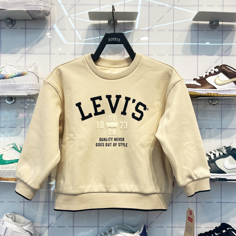Levis 24Th Autumn/Winter Collection Boys and Girls Knitted Fleece Crewneck Sweatshirt Lv2442065 Levis 24Th Autumn/Winter Collection Boys and Girls Knitted Fleece Crewneck Sweatshirt Lv2442065